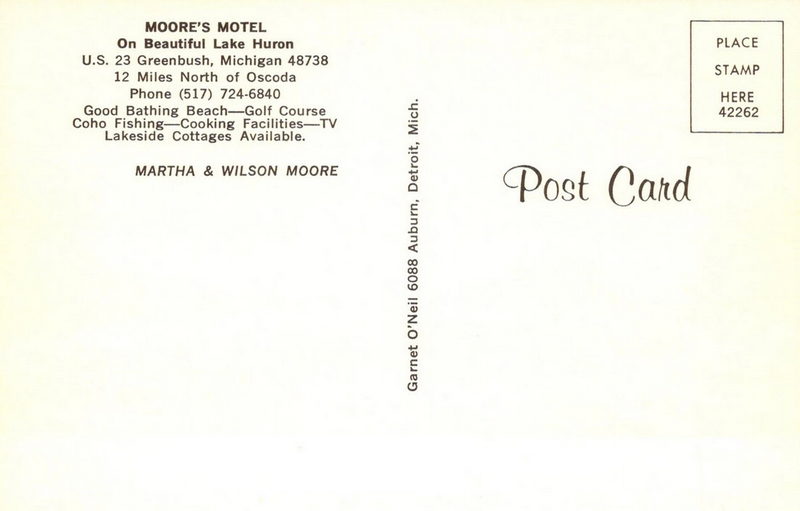 Pappas Motel (Moores Motel) - Old Postcard (newer photo)